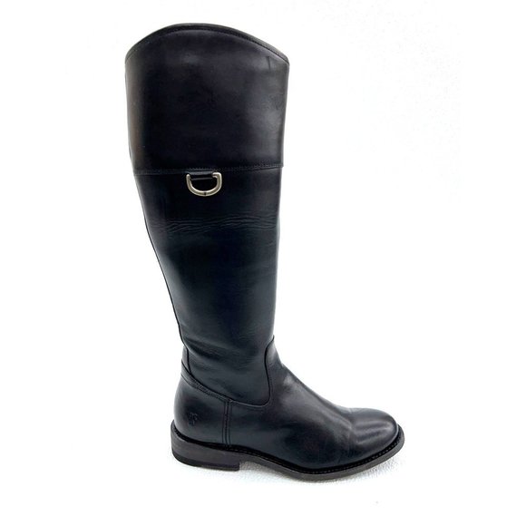 Frye Jayden Riding Boots High Knee Western Tall Boots D Ring Womens 6 B Black - Picture 7 of 10
